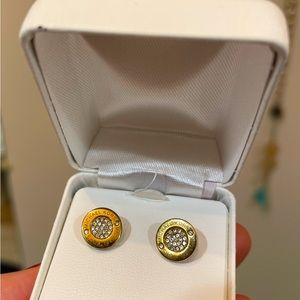 Michael Kors Gold Rhinestone Studs
